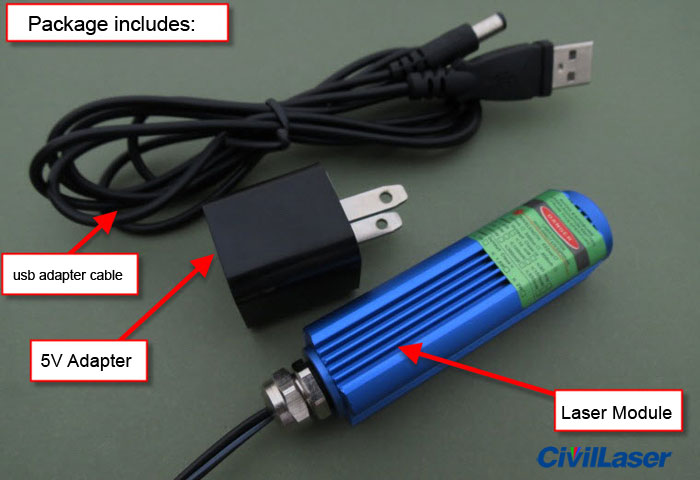 515nm/520nm 50mW~150mW Focus Adjustable Grass 녹색 레이저 모듈